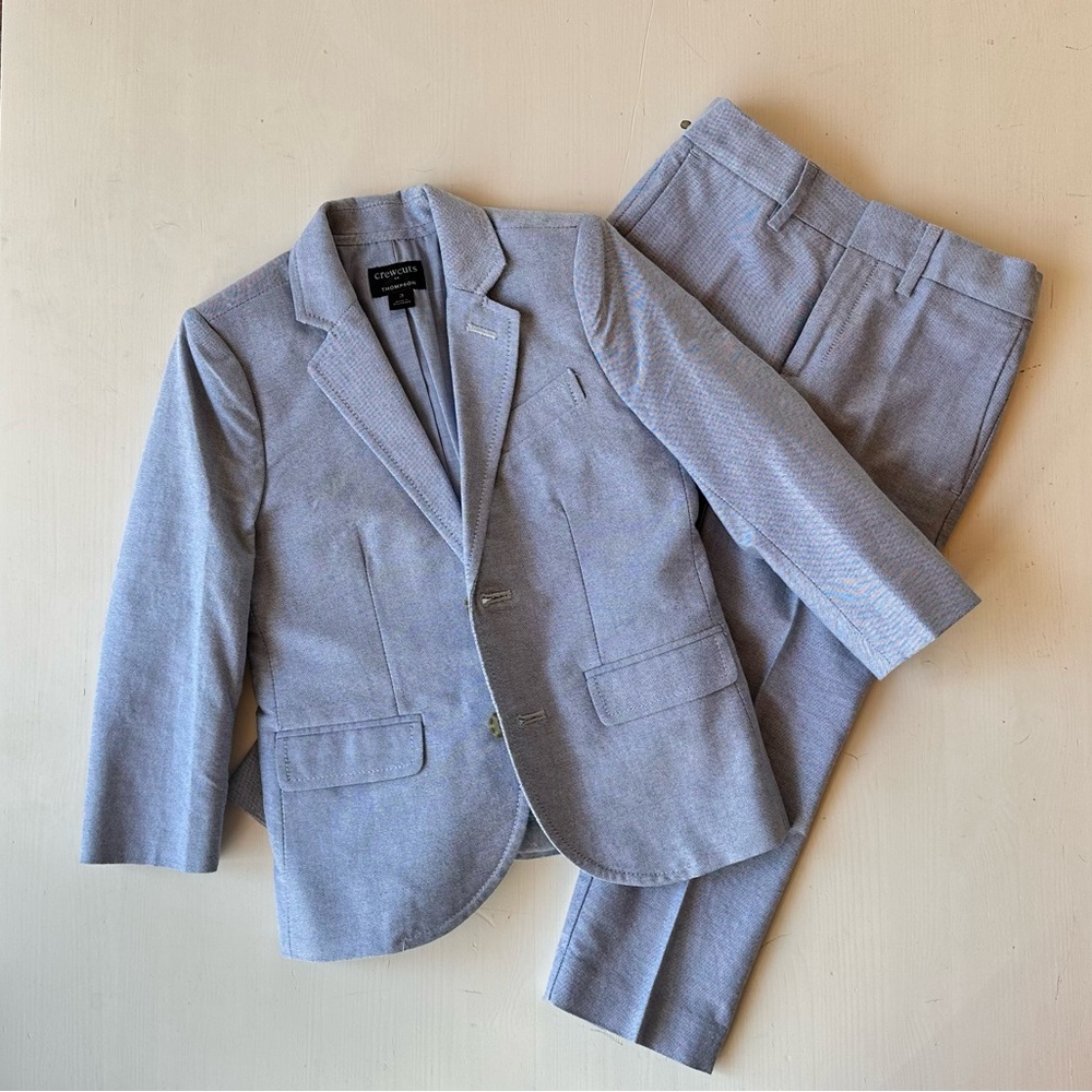 Crewcuts Thompson Light Blue Kids Suit